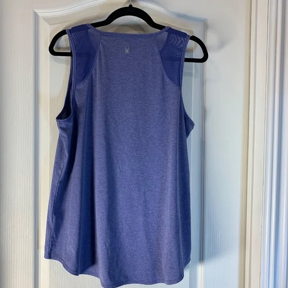 Spider Active Men’s Tank Top – XL – Blue Speckled – Performance Fabric - Picture 2 of 8